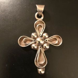 CII Mexico Sterling Silver Vintage Cross Pendant
